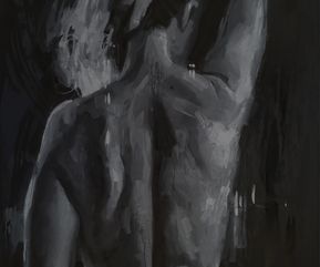 Black-Painting-3, Oil on Canvas, 150x100cm
