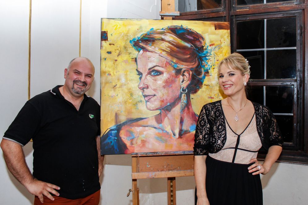 Mit Elina Garanca und Ihrem Portrait