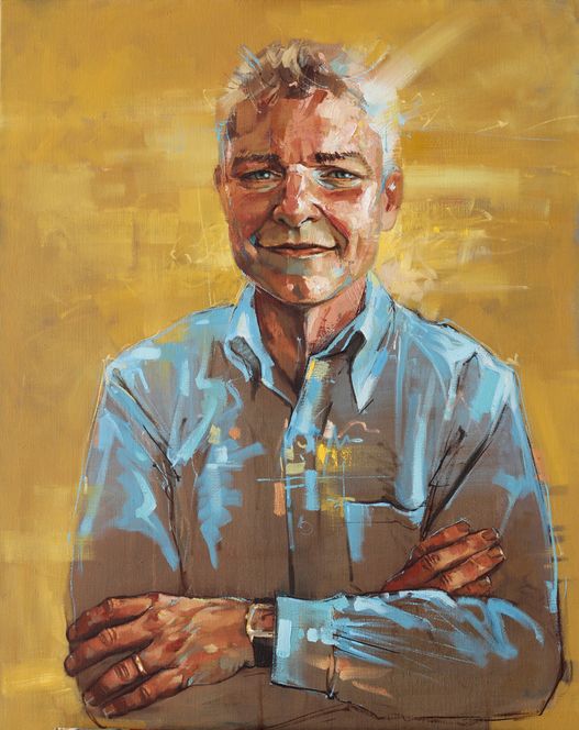 Fredrik, Öl auf Leinwand, 100x80 cm