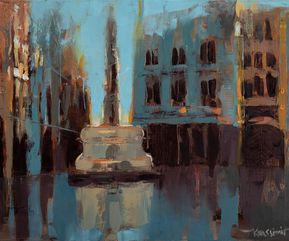 Silent city #8, oil on canvas, 50x60 cm